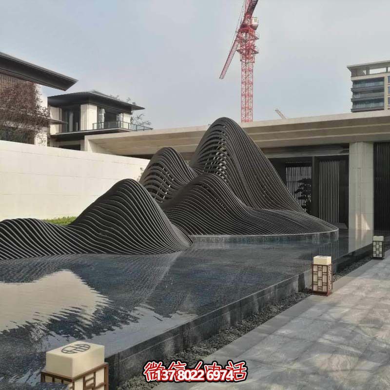 精致不銹鋼鐵藝假山，景觀抽象庭院裝飾別墅