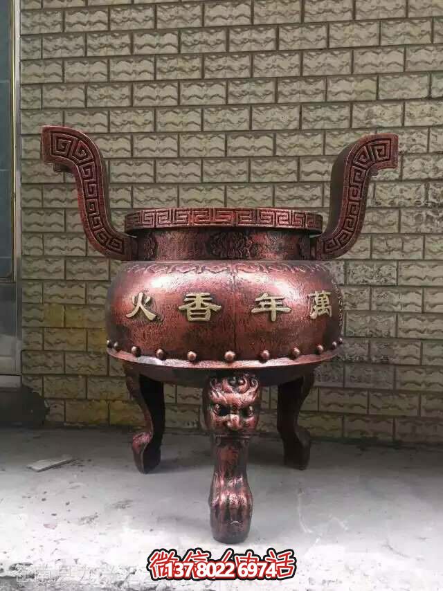 紅銅香爐，來自古老寺院的精美鑄造