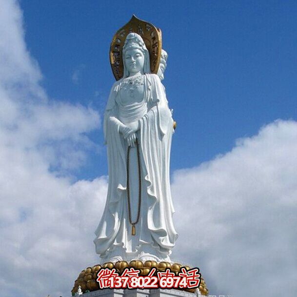 古老石雕觀音菩薩雕塑，景區(qū)大型面積景點(diǎn)