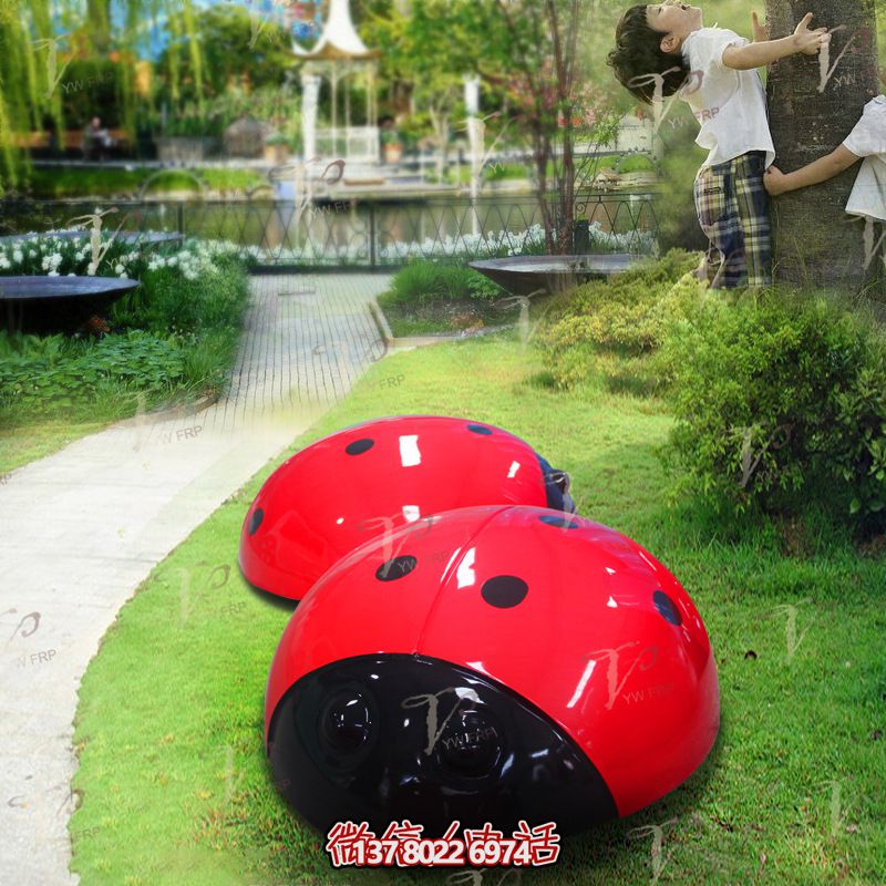 精美玻璃鋼瓢蟲(chóng)雕塑，點(diǎn)亮公園
