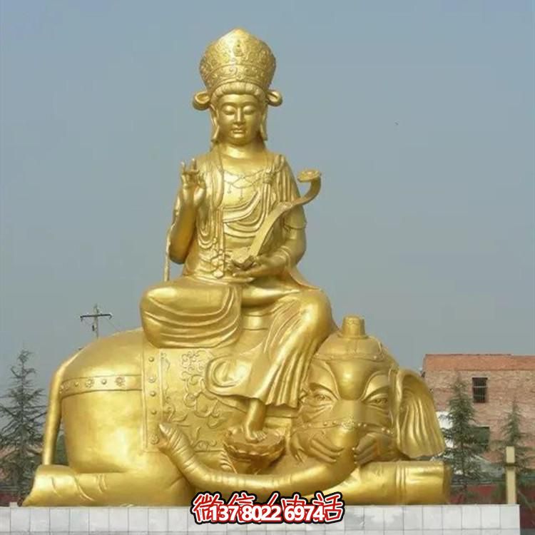 玻璃鋼雕塑文姝普賢，精致烤漆噴金大型景點裝飾