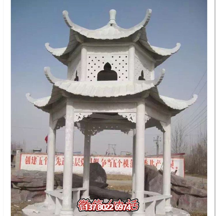 舒適寧靜的大理石涼亭，完美滿足休息需求