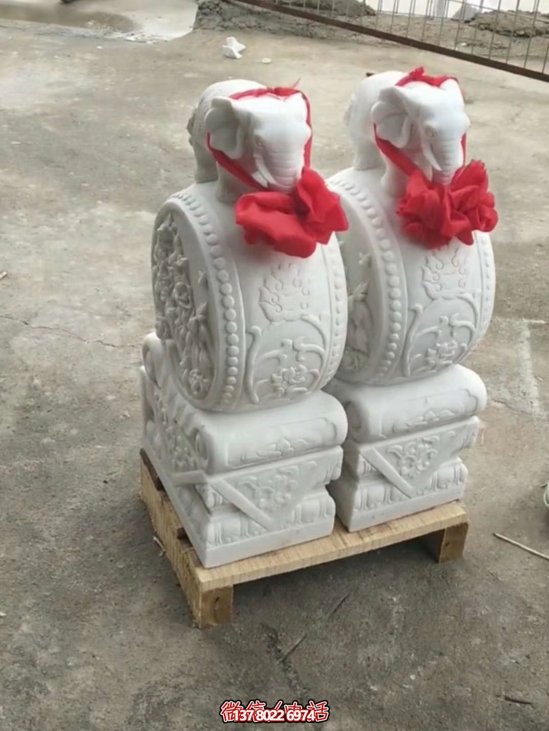 漢白玉吉祥小象雕塑,石門口擺放門墩 漢白玉吉祥小象雕塑,石門口擺放門墩