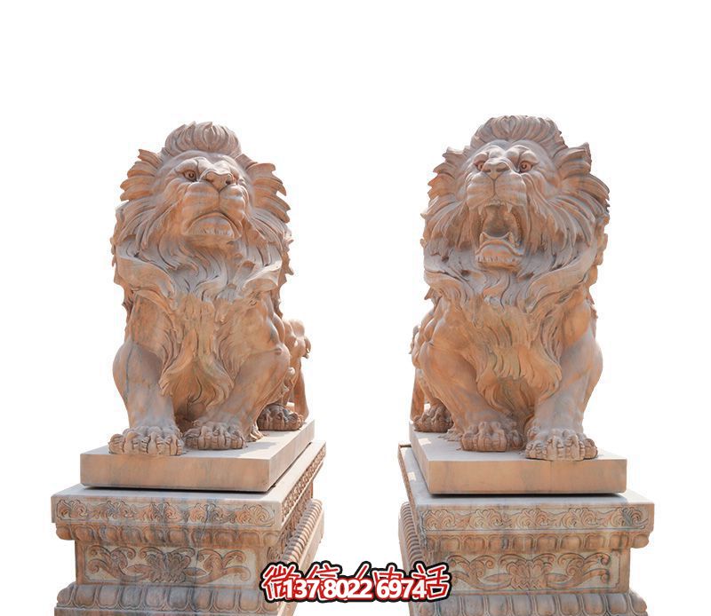 雕塑財(cái)神獅子，祈求招財(cái)進(jìn)寶