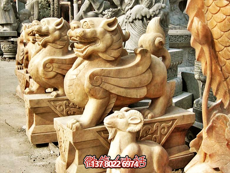 戶外景區黃蠟石石雕鎮宅辟邪貔貅雕塑 戶外景區黃蠟石石雕鎮宅辟邪貔貅雕塑