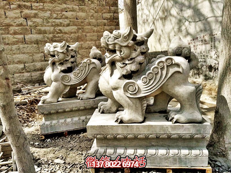 庭院寺廟石雕大理石貔貅雕塑 庭院寺廟石雕大理石貔貅雕塑