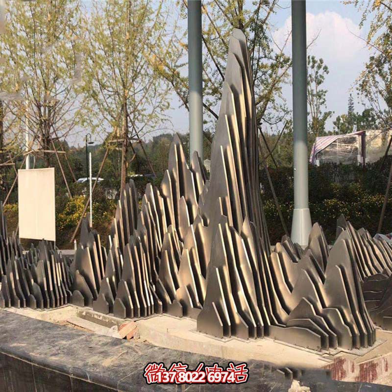 不銹鋼假山雕塑公園園林創(chuàng)意景觀(guān)雕塑 不銹鋼假山雕塑公園園林創(chuàng)意景觀(guān)雕塑