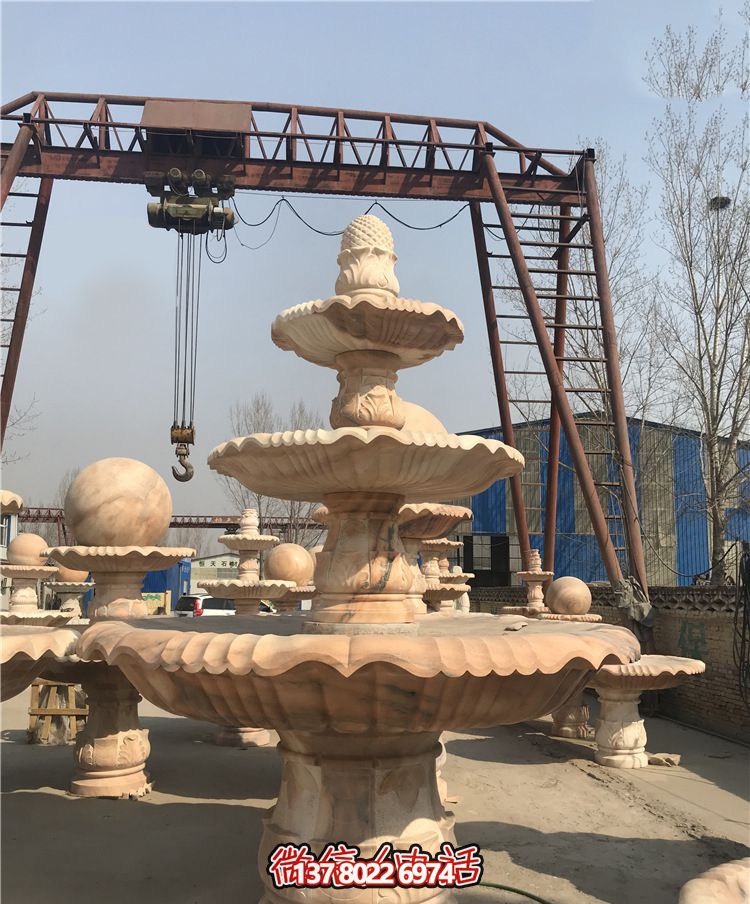 公司大理石多層風(fēng)水球噴泉雕塑 公司大理石多層風(fēng)水球噴泉雕塑