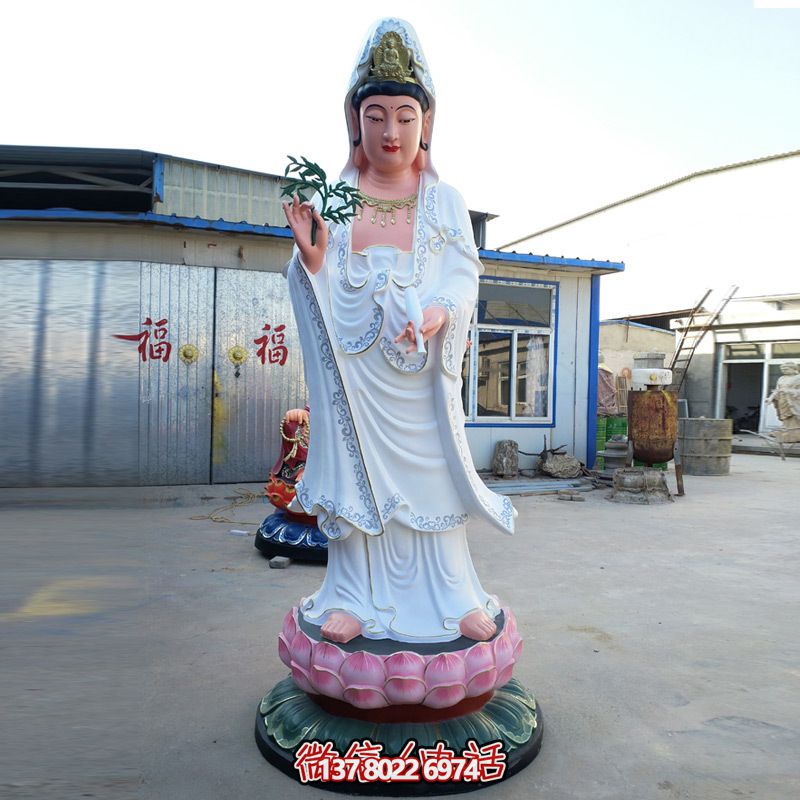 玻璃鋼彩繪戶外景區滴水觀音雕塑 玻璃鋼彩繪戶外景區滴水觀音雕塑