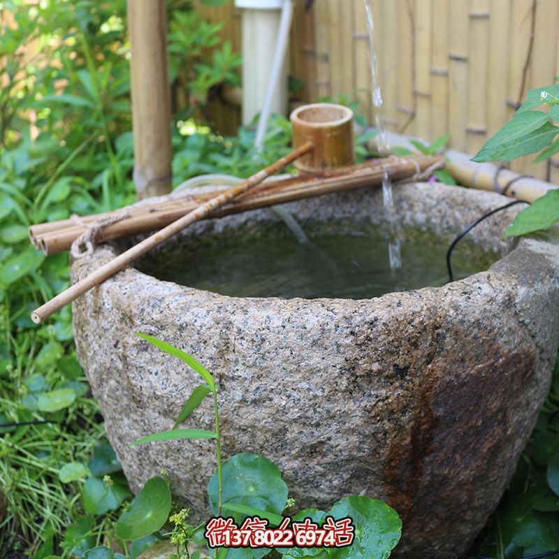 水缸造景擺件流水庭院景觀日式石缽戶外噴泉石槽魚(yú)缸 水缸造景擺件流水庭院景觀日式石缽戶外噴泉石槽魚(yú)缸