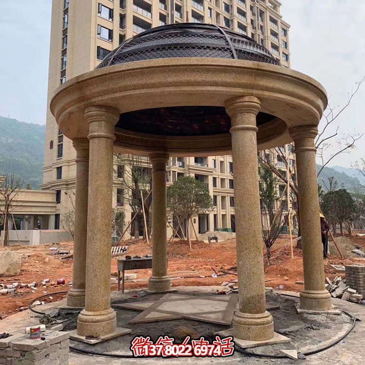 小區(qū)廣場(chǎng)擺放花崗巖羅馬柱歐石涼亭雕塑 小區(qū)廣場(chǎng)擺放花崗巖羅馬柱歐石涼亭雕塑