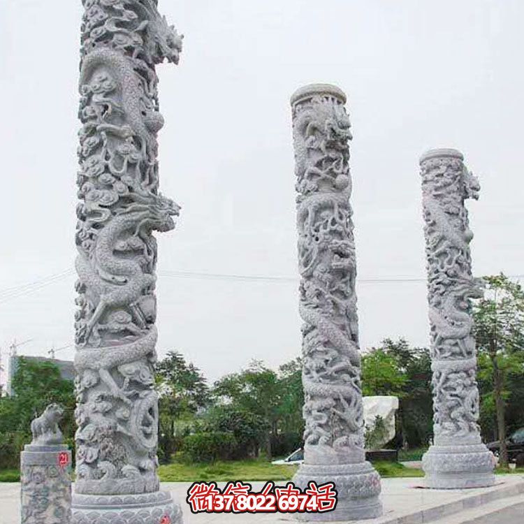 城市別墅廣場(chǎng)華表龍紋雕刻 城市別墅廣場(chǎng)華表龍紋雕刻