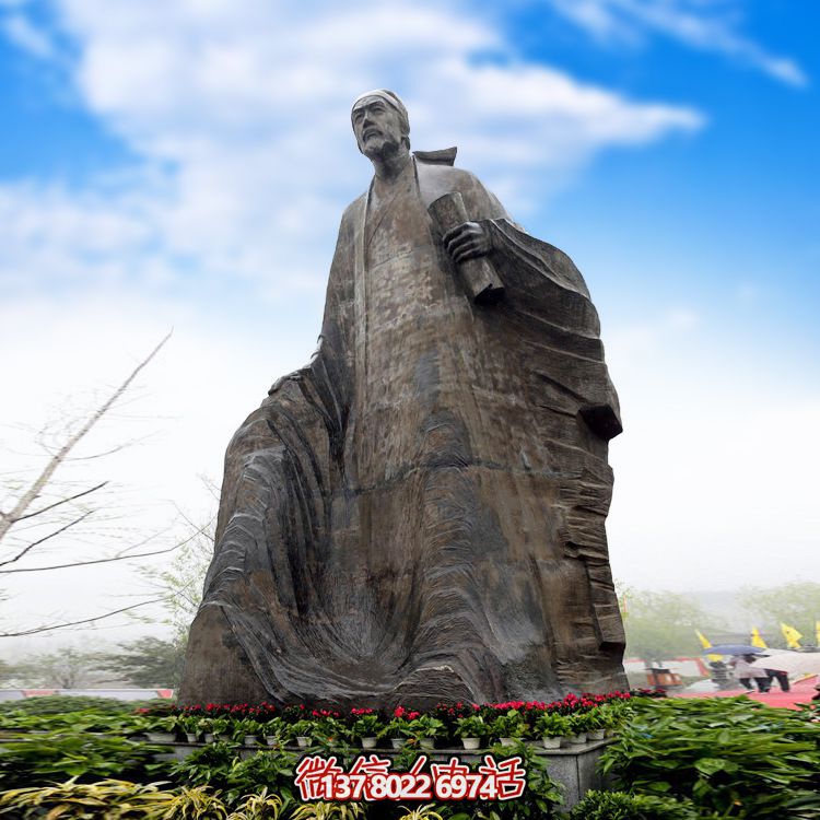 大型景區(qū)景點(diǎn)歷史名人浮雕杜甫青石雕塑像