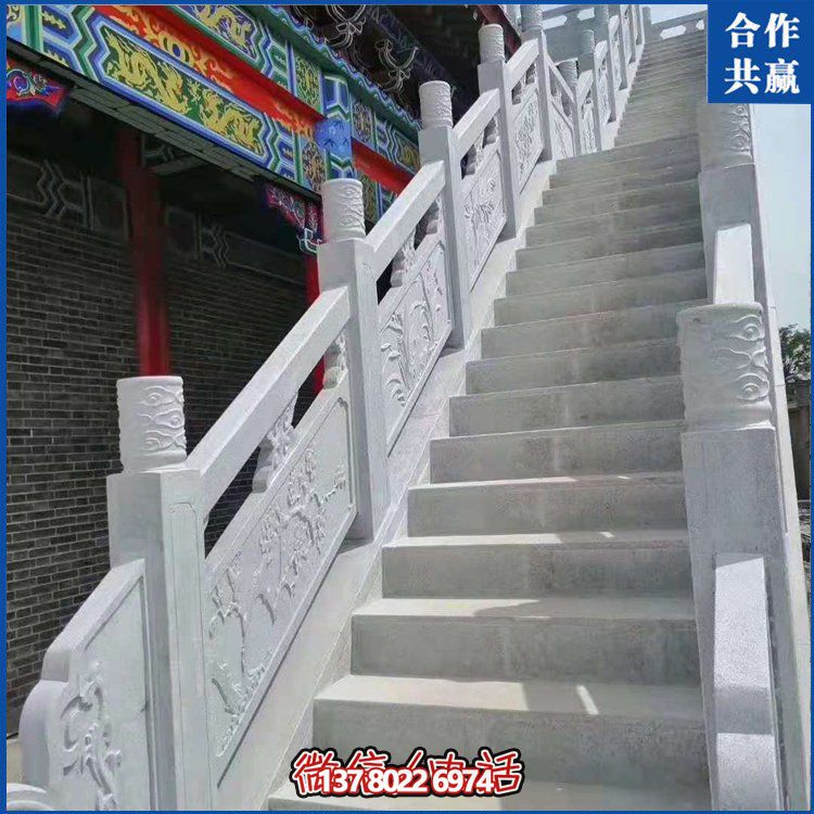 園林景區青石石雕欄桿裝飾美化園林景觀