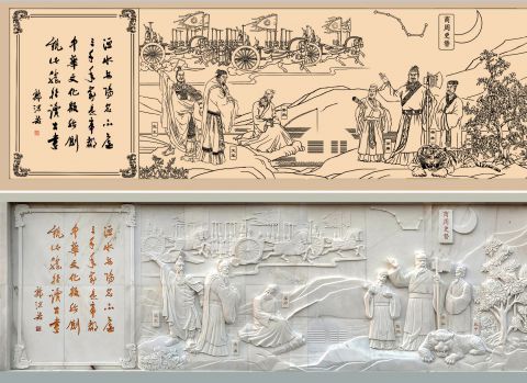 畫稿與浮雕對(duì)比圖-- (10)